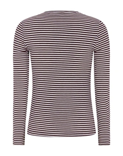 Soft Rebels - SRFenja Stripe Langærmet Trøje - Vinyard Wine